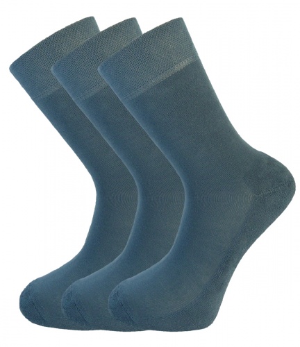Green Bear Unisex Bamboo socks - Unique Double Sole - 3 x RAF Blue - Luxurious soft & antibacterial